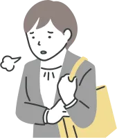 ため息をつく女性