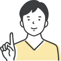 指差しをする黒髪の若い男性