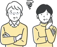 困っている高齢の夫婦