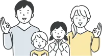 ハッピーな四人家族