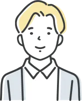 カーディガンを着た男性