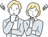 悩む若いカップル