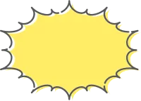Misaligned Color Speech Bubble (Explosion)