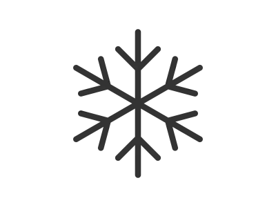 雪の結晶のシルエットのイラスト