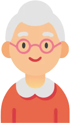 grandmother in blouse