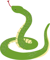 お正月 ヘビのイラスト