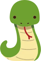 お正月 ヘビのイラスト