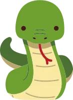 お正月 ヘビのイラスト