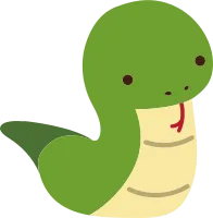 お正月 ヘビのイラスト