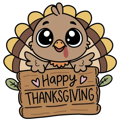 Thanksgiving Cute Turkey