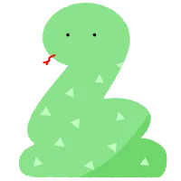 Cute Green Snake Illustration