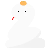 Cute Snake Character Like Kagamimochi