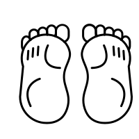 Feet Vector Line Icon Design