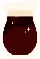 ポーターグラスの黒ビール