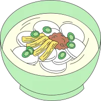 아웃라인 떡국 일러스트