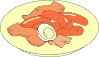 아웃라인 떡볶이 일러스트
