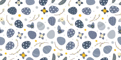 Easter holiday seamless pattern with eggs