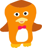 カラフルな面白いペンギン