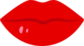 Plump red lips flat vector icon.Sexy red female lips.isolated Woman's lips clipart.