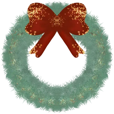 Drawing of Christmas wreath