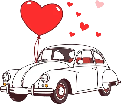 Valentines Day Lovely Vehicle png