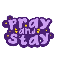 Pray and stay Cute Lettering Stickers