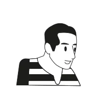 Man in a striped shirt