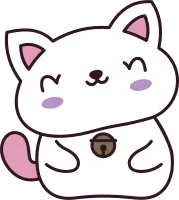 Cute Cat Kitten Animal Mascot Cartoon Character with Happy Expression