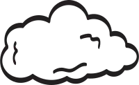 Cloud vector illustration hand drawn