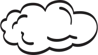 Cloud vector illustration hand drawn