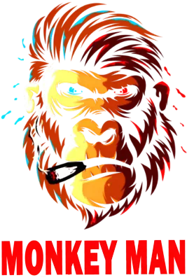 Vibrant Monkey Man Illustration