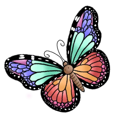 Colorful Cartoon Butterfly Illustration