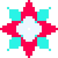 Flower Pixel Art Element Icon