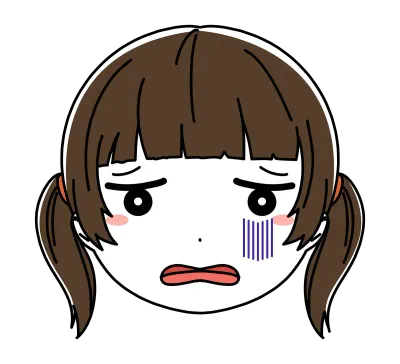 女の子の顔のイラスト素材