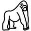 gorilla vector outline icon