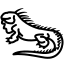 iguana vector outline icon