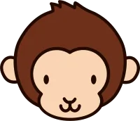 かわいいサルの顔