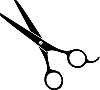 Barber scissors. Barber shop symbol.