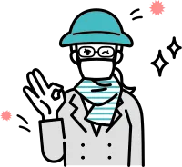対策をする女性のイラスト