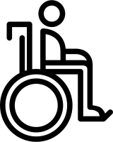 Wheelchair line Icon. Medical or Healthcare symbol