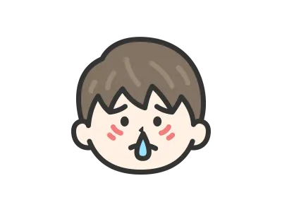 花粉症がひどい男性のアイコンのイラスト