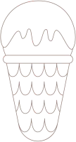 Outline Ice cream cone illustration