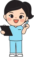 Cute cartoon illustrations of nurses and doctors