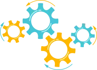 Mechanical cogs vector illustration. Development concept mechanism construction with cog and gear