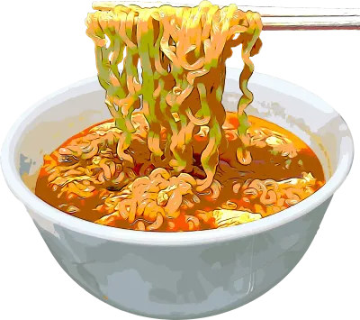 라면(ramen) 일러스트 스케치