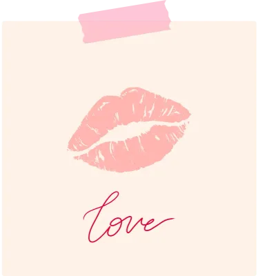 메모지,kiss