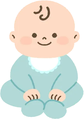 앉아있는 귀여운 아기