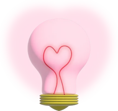 Heart light bulb