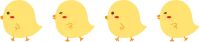 노란병아리 여러마리