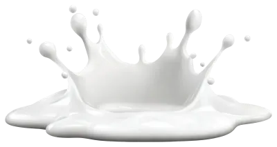 A splash of white milk on a white background